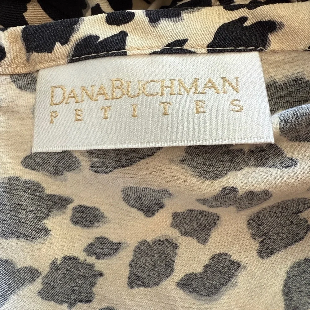 #7) Dana Buchman 97% Silk, 7% spandex stretch Top super comfy. size 14 petites